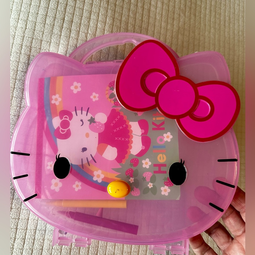 Hello Kitty Pencil/Activity Box. 2013 Includes partially used activity book.